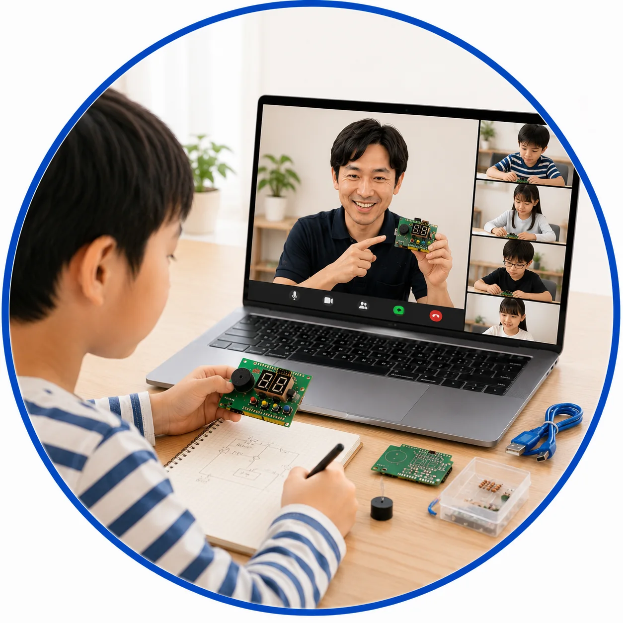 先生と一緒に取り組む